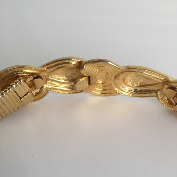 Accessocraft NYC 1970s Gold Stretchy Belt size S/M - Picture 5 of 8